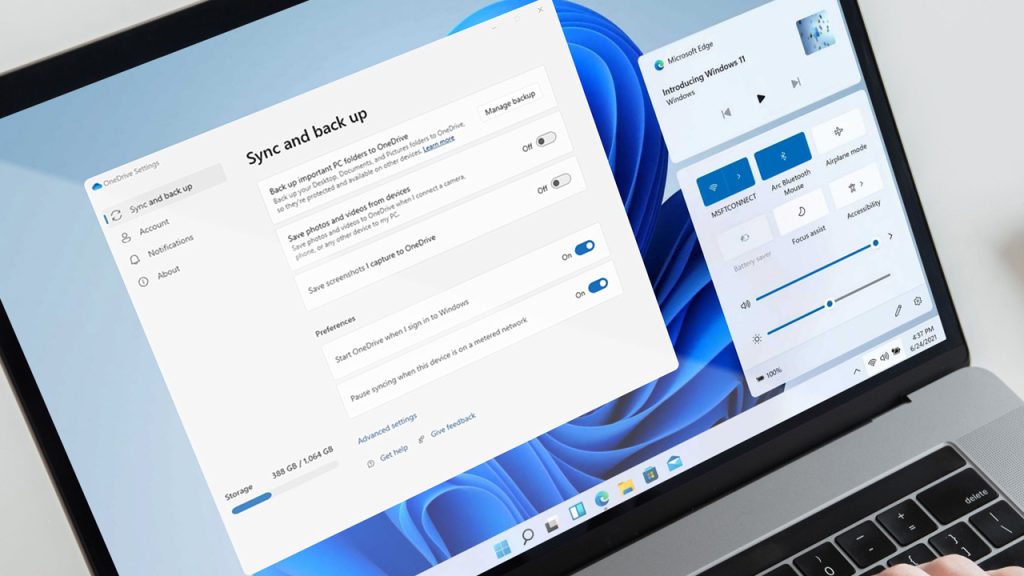 Giao diện OneDrive mới trên Windows 11